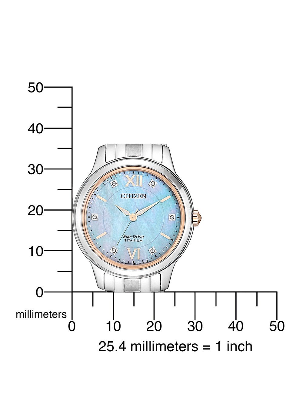 Citizen EM0726-89Y นาฬิกาผู้หญิง Eco-Drive Titanium Women's Watch