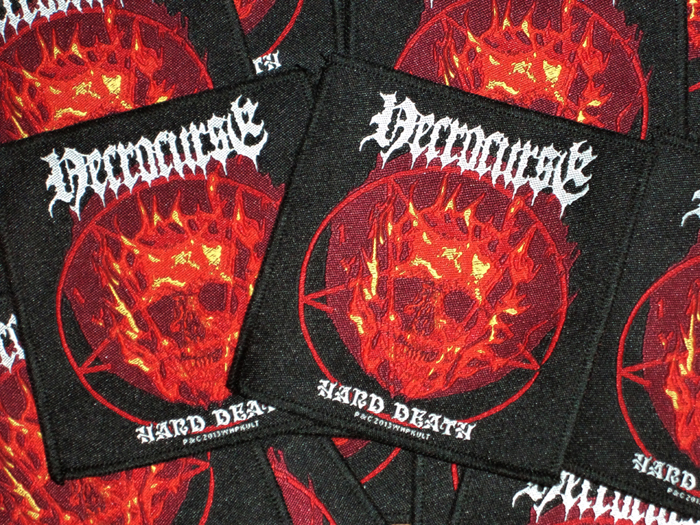 NECROCURSE'Hard Death' Woven Patch.