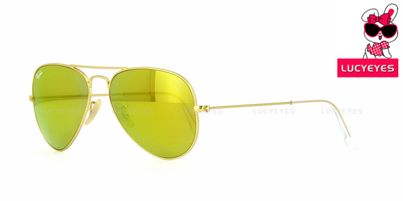 RAYBAN RB3025 112/93 AVIATOR Size 55,58 กรอบทองด้าน เลนส์ปรอททอง