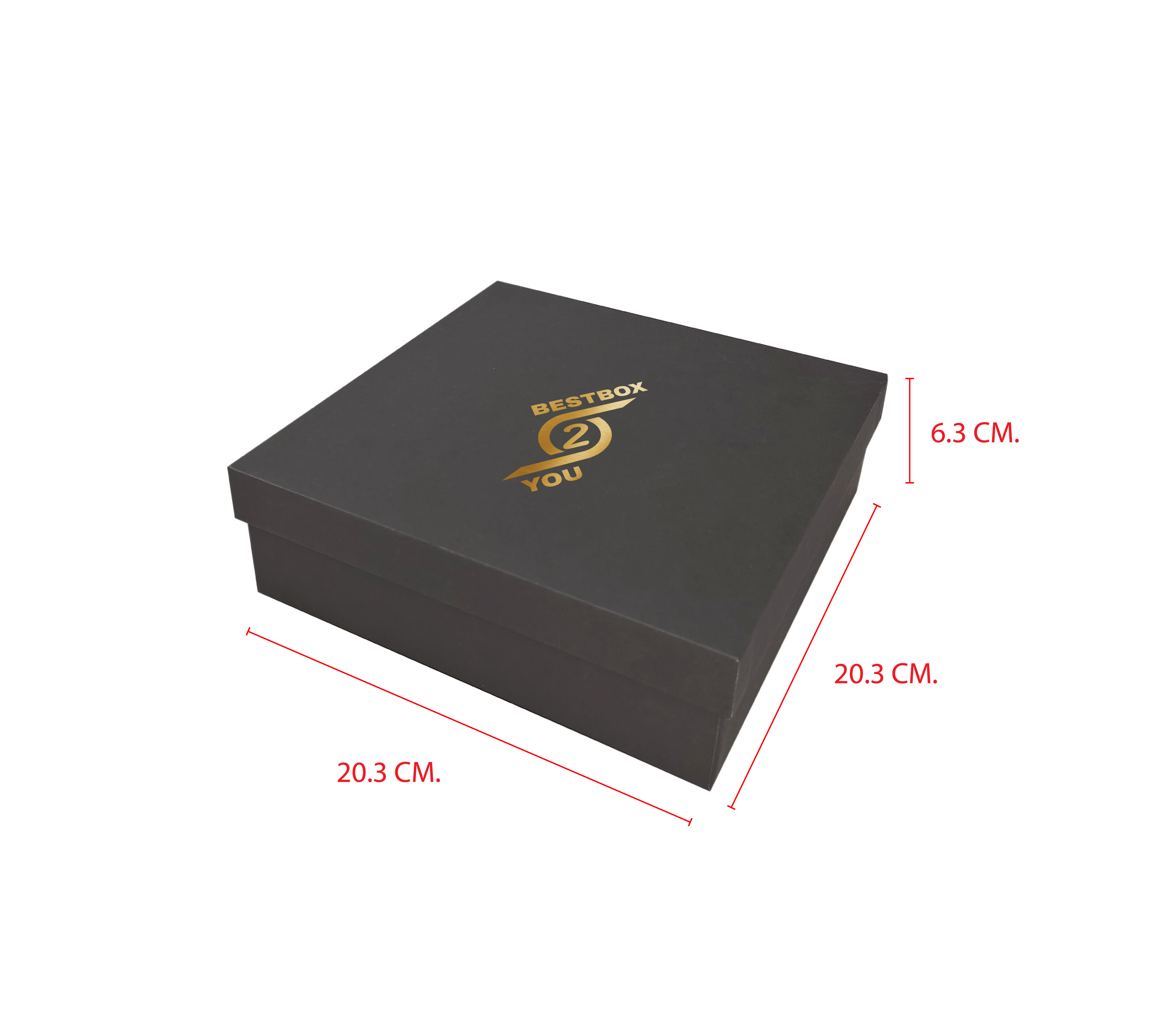 (Pre-order ขั้นต่ำ 100 กล่อง) BC616 กล่องจั่วปัง ทรงฝาครอบ ขนาด 20 x 20 x 6.5 ซม. ฝาสูง 1 นิ้ว