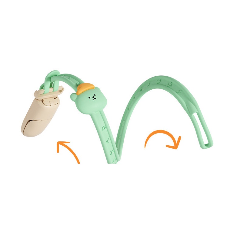 สายคล้องลายหมี ยาว 11 นิ้ว สีมินิมอล สายซิลิโคน