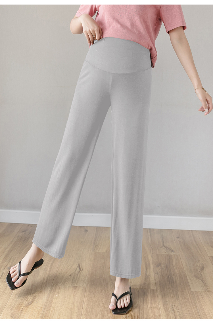 กางเกงแฟชั่นคุณแม่ ผ้าเบาสบาย ยืดดัวสูง ผ้าทิ้งตัวดี ใส่แล้วเย็นค่ะ มีผ้าพยุงครรภ์มีสายปรับขนาดครรภ์ M,L,XL,XXL