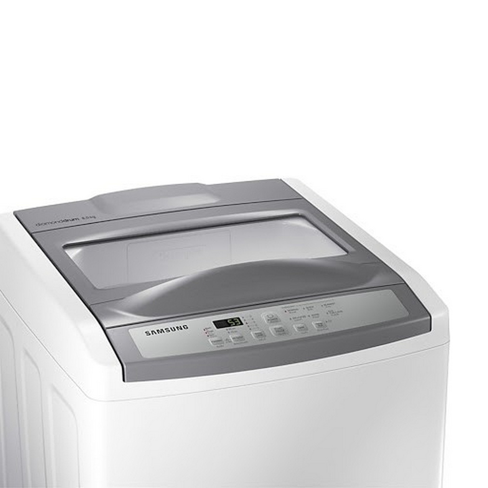 [ผ่อน0%10ด] SAMSUNG เครื่องซักผ้าฝาบน 8 กก. INVERTER รุ่น WA80T5160WW/ST