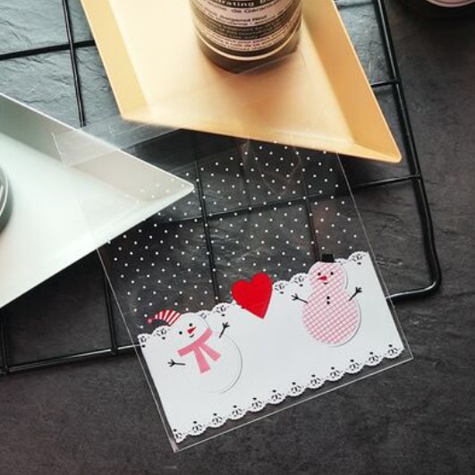 ถุงคุ๊กกี้ ฝากาว ขนาด 10×10 ซม. จำนวน 95-100 ชิ้นต่อแพ็ค ชุดที่ 4/6