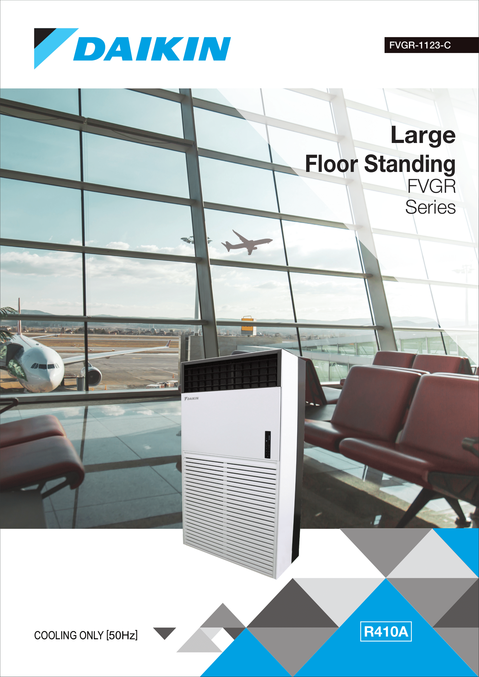 แอร์ DAIKIN แบบตู้ตั้ง ขนาด 153,000 BTU รุ่น FVGR15PV1 /RCN150HY18 รีโมทไร้สาย เคลือบสาร E-Coated(FIXED SPEED)(FVGR SERIES)