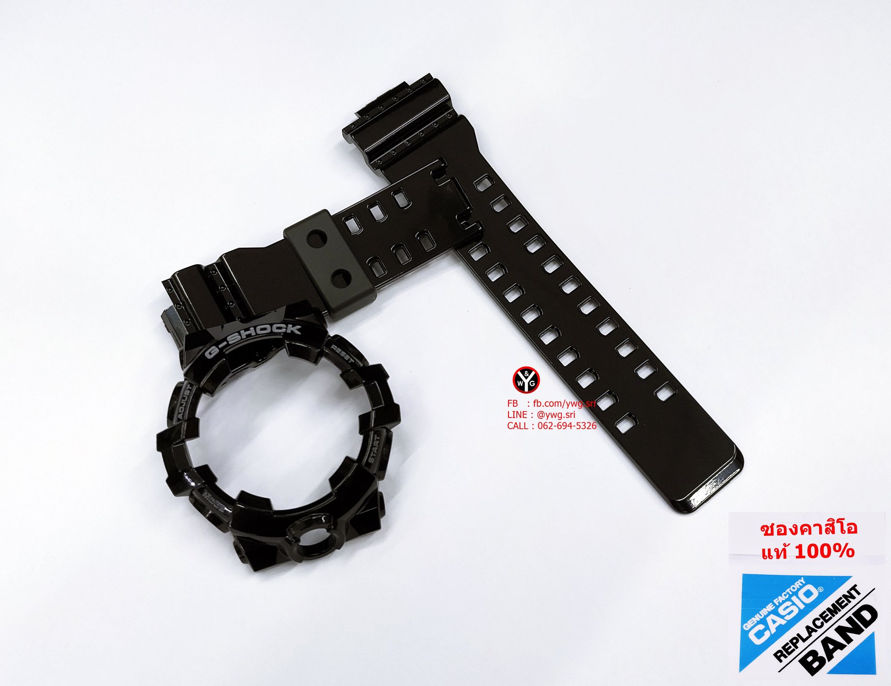กรอบสาย G-SHOCK แท้ สีดำเงาฟร้อนเทา ใส่ได้รับรุ่น GA-700 ,GA-710