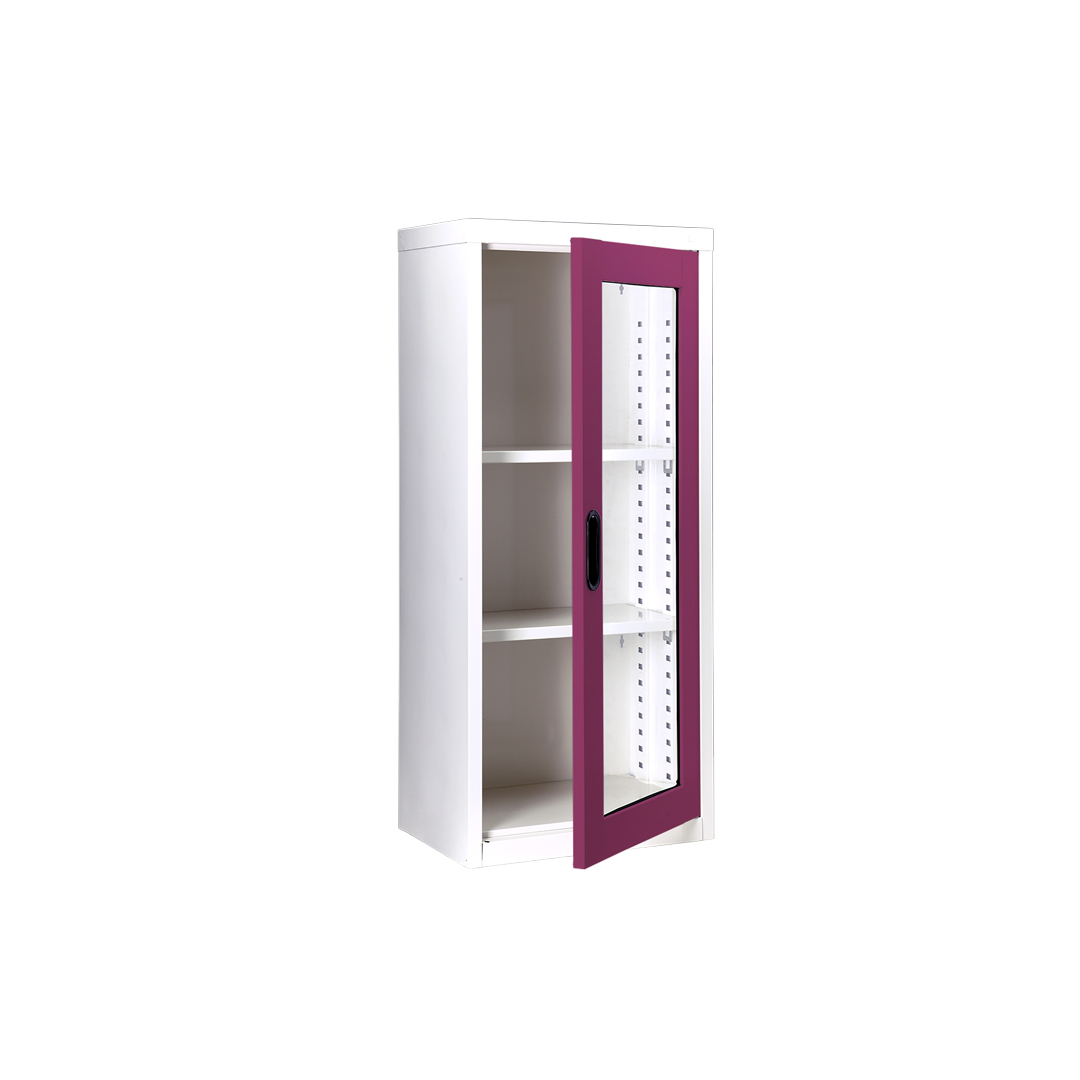 ตู้หนังสือบานเปิดกระจกเตี้ย