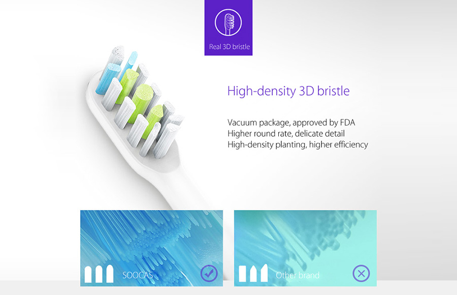 Xiaomi SOOCAS X3 Sonic Electronic Toothbrush - แปรงสีฟันไฟฟ้า Soocas X3