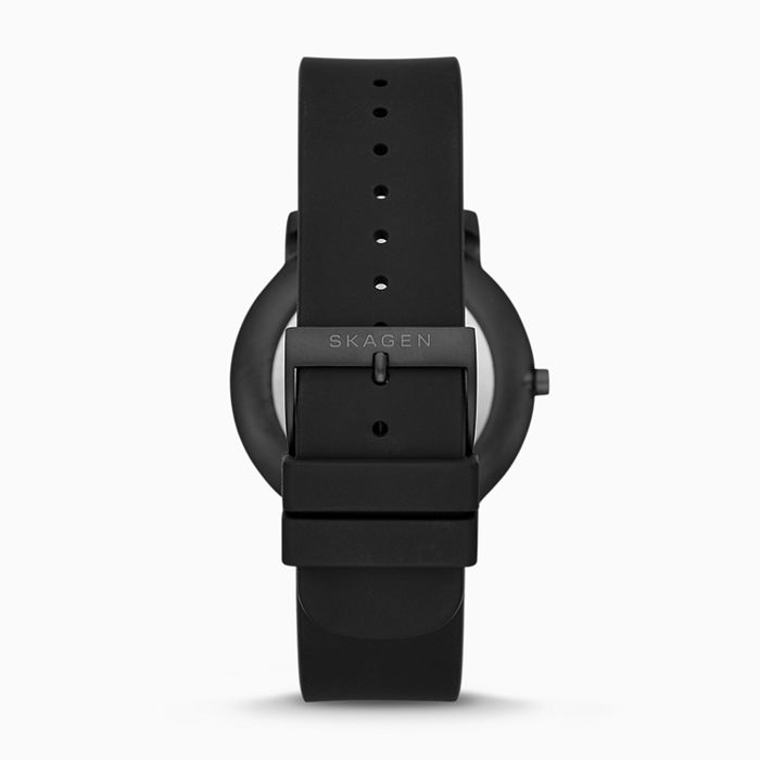 Skagen SKW6612 นาฬิกาผู้ชาย Colden Three-Hand Black Silicone Quartz Men's Watch