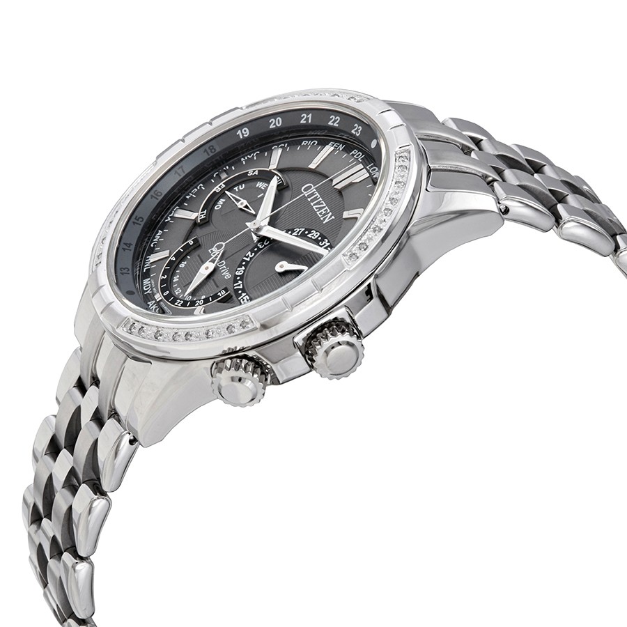 Citizen BU2080-51H นาฬิกาผู้ชาย Eco-Drive Calendrier World Time Men's Watch