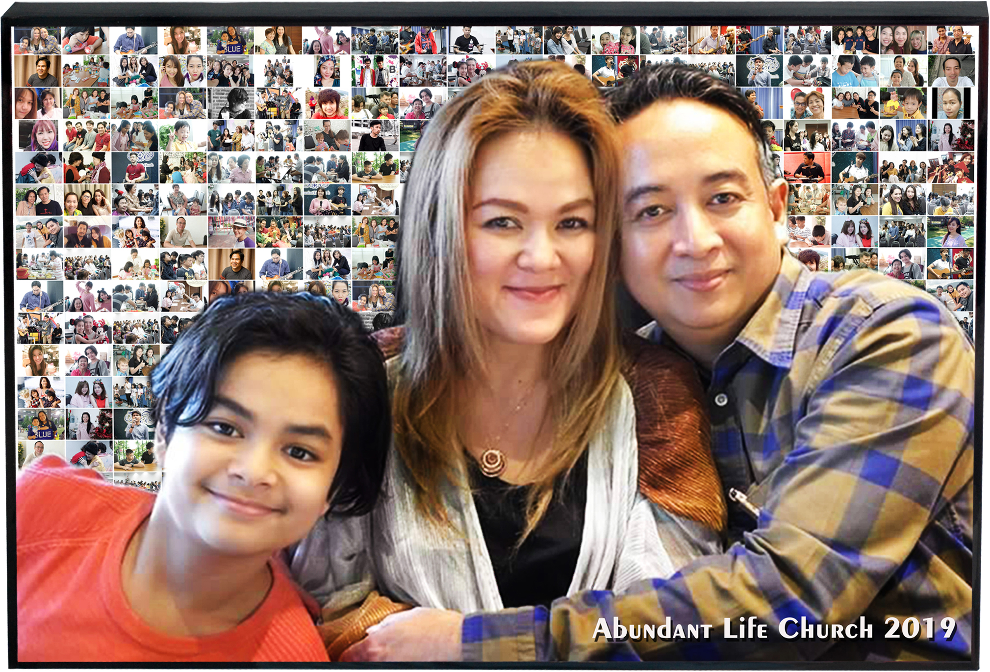 Mosaic Photo ขนาด20x30 นิ้ว กรอบลอยด้าน