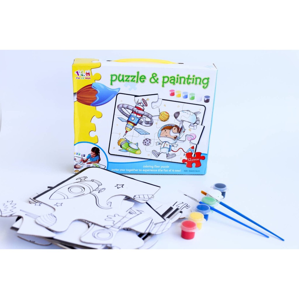 ตัวต่อระบายสีแสนสนุก puzzle & painting