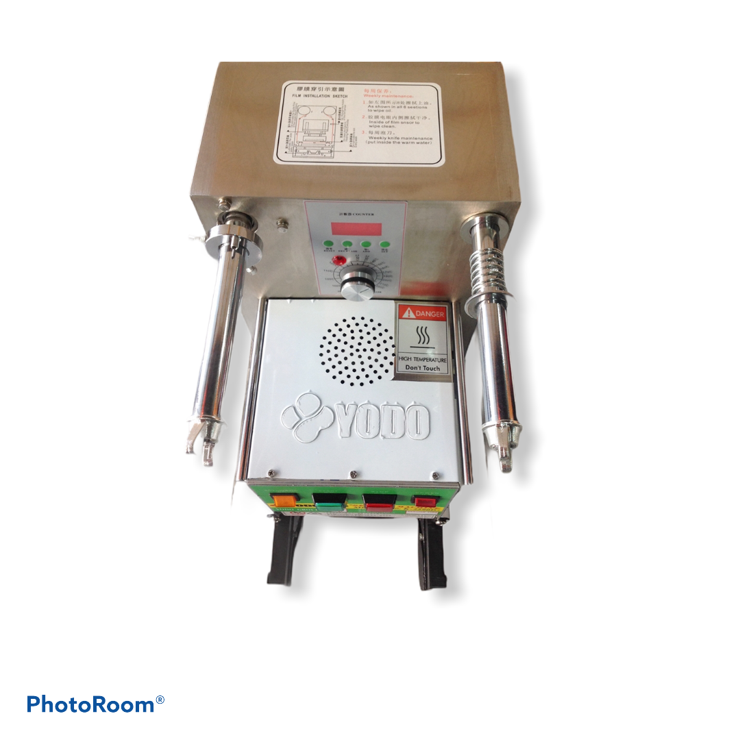 เครื่องซีลปากแก้วจากไต้หวัน ยี่ห้อ YODO รุ่น 2590D2 หน้าจอ LED Fully Auto YODO 2590D2 Fully Auto cup sealing machine