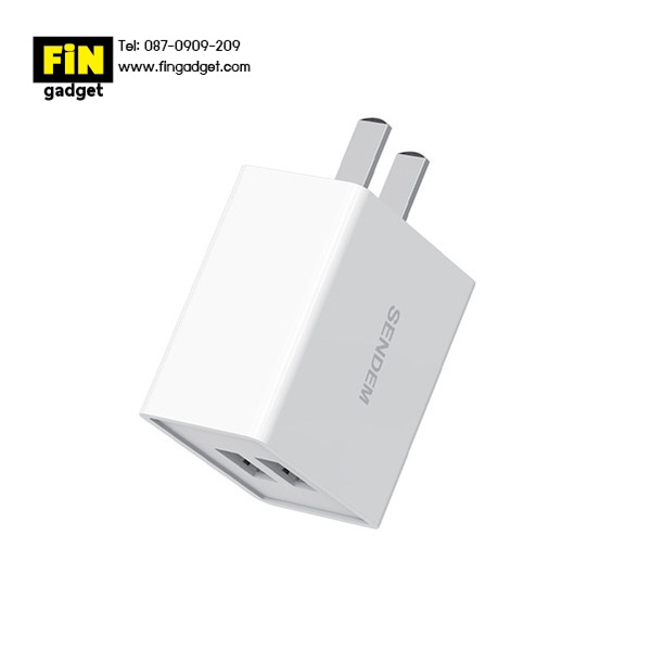 Adapter Sendem SDM-C88 ชาร์จไว 3.4A หัวชาร์จ 2 USB ของแท้ ประกันศูนย์ 1 ปี