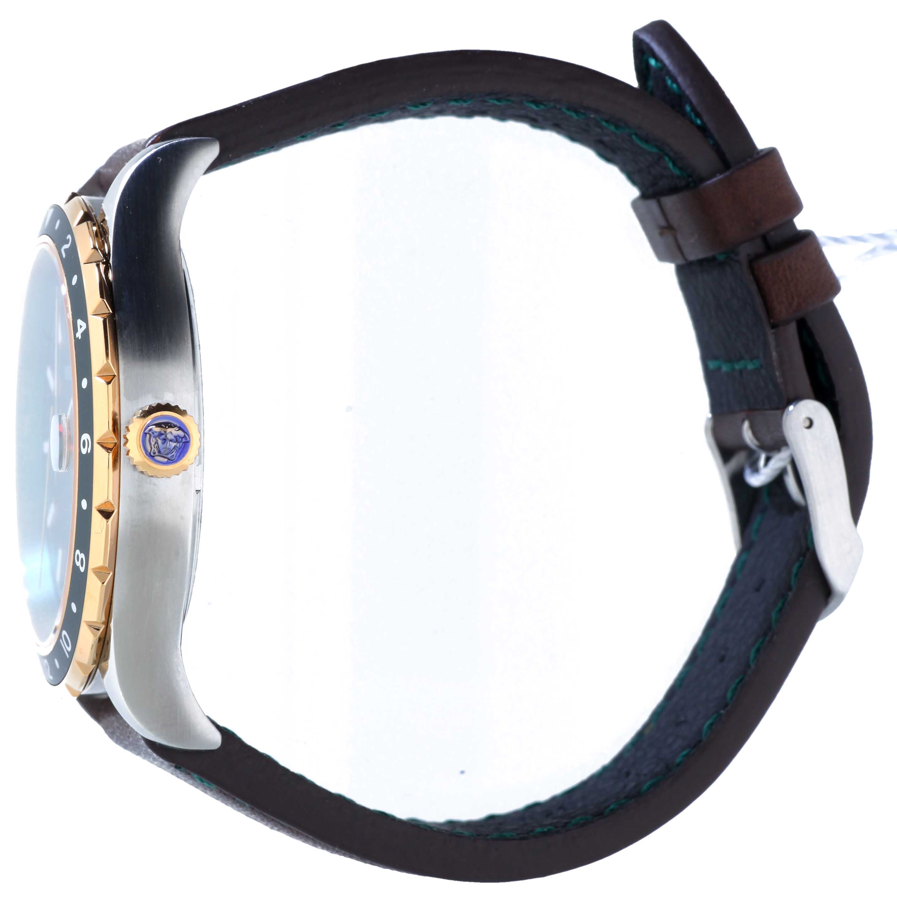 Versace V11090017 นาฬิกาผู้ชาย Hellenyium GMT Quartz Men's Watch