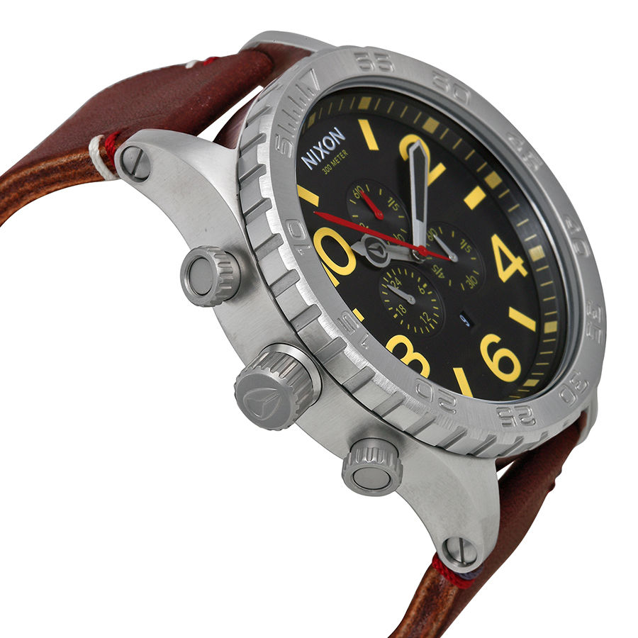 Nixon A124-019-00 นาฬิกาผู้ชาย Nixon รุ่น A124019, 51-30 Chrono Leather Men's Watch
