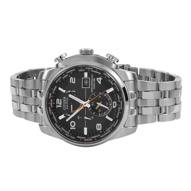 Citizen AT9010-52E นาฬิกาข้อมือผู้ชาย Eco-Drive Global Radio Controlled AT World Time Men's Watch