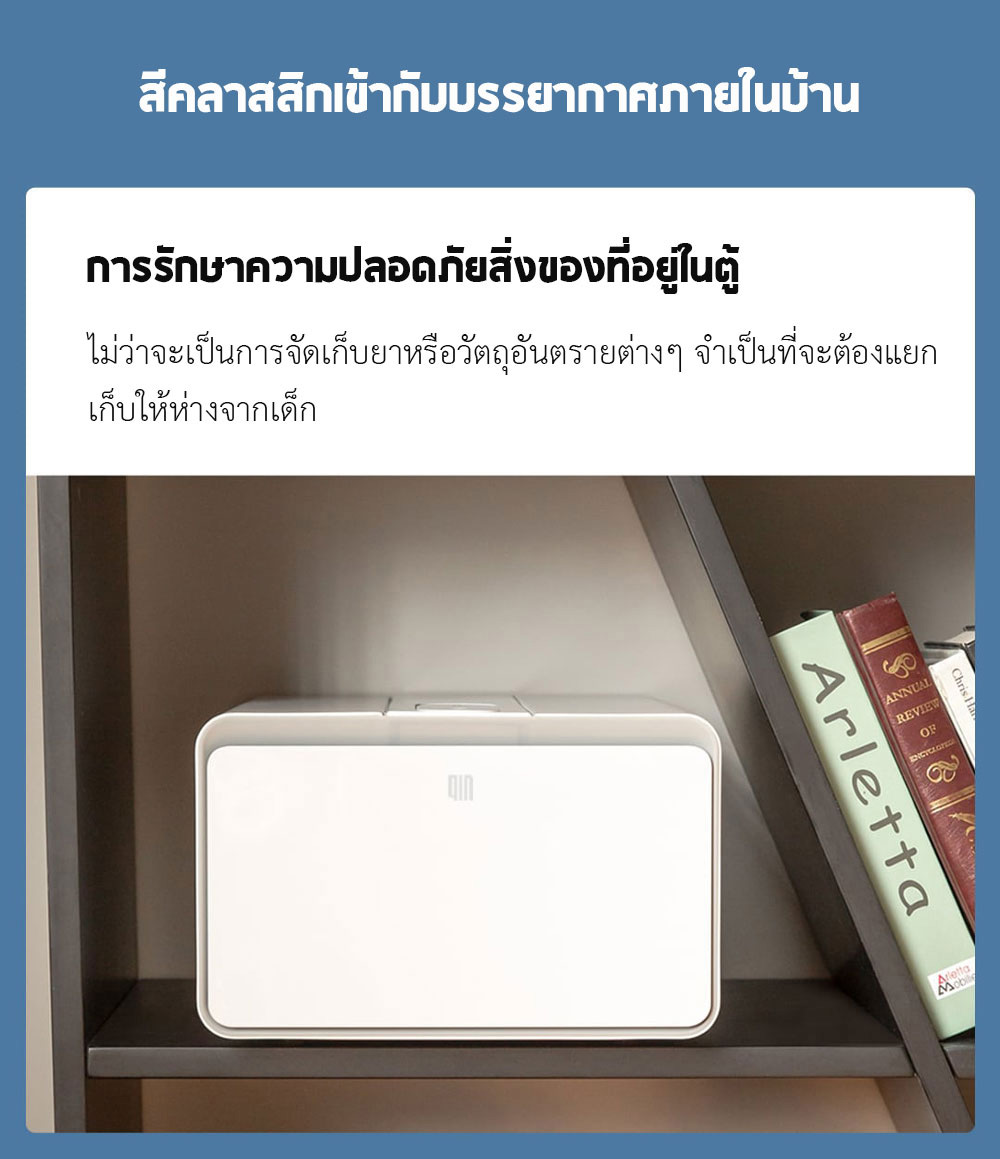 Xiaomi QIN Smart Safe Box - กล่องนิรภัยอัจฉริยะ (สีขาว บุบ มีรูป)