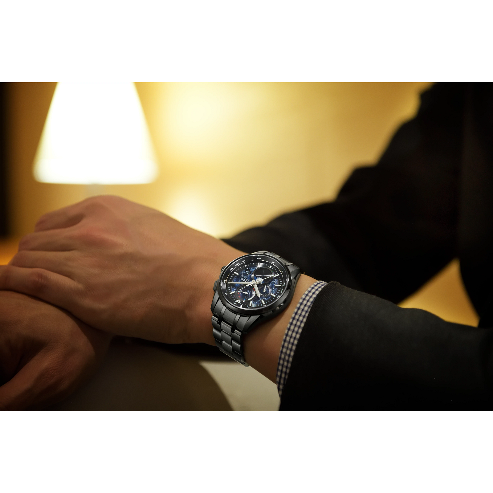 Citizen BY1008-67L นาฬิกาผู้ชาย Attesa HAKUTO-R Super Titanium™ Eco-Drive Radio Perpetual Moon Phase Limited 2,400 Men's Watch