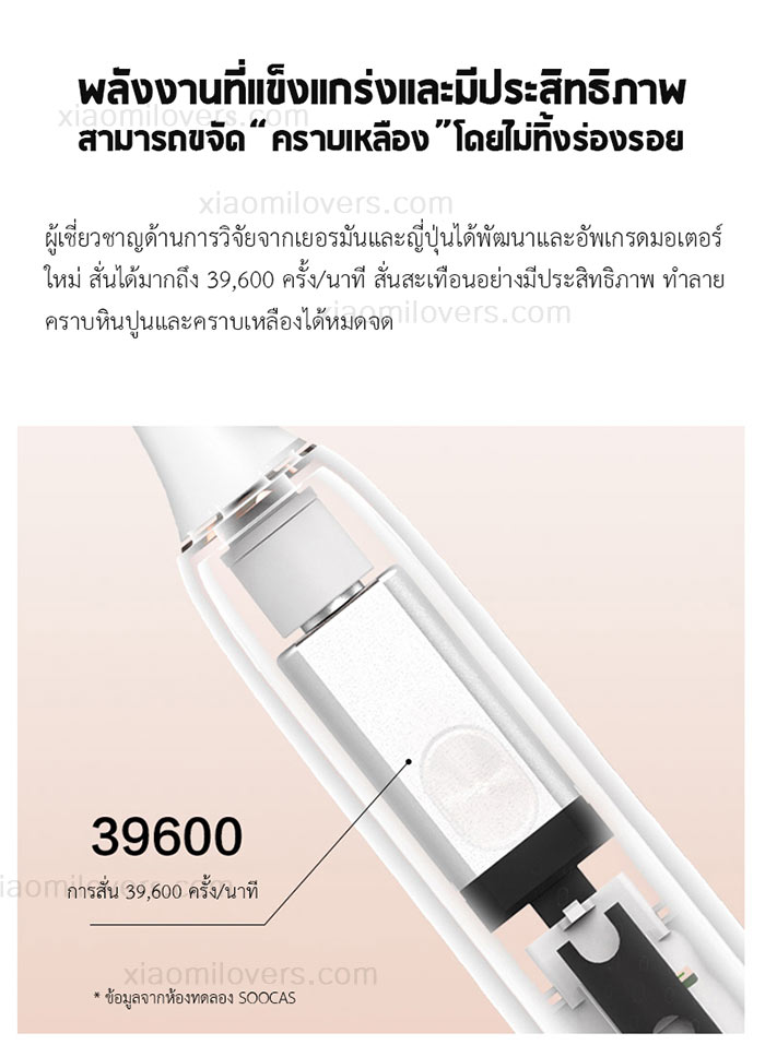 Xiaomi SOOCAS X3S Sonic Electronic Toothbrush - แปรงสีฟันไฟฟ้า SOOCAS X3S