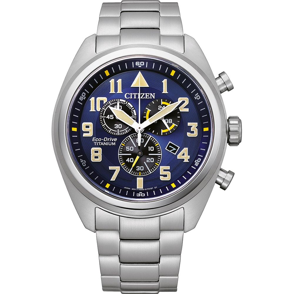 Citizen AT2480-81L นาฬิกาผู้ชาย Titanium Chonograph Eco-Drive Men's Watch