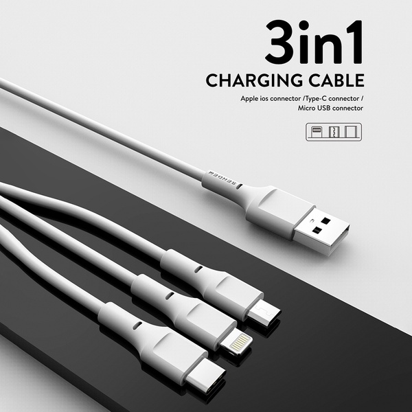 สายชาร์จ 3in1 Sendem M33 ชาร์จเร็ว 3A ประกันศูนย์ 1 ปี