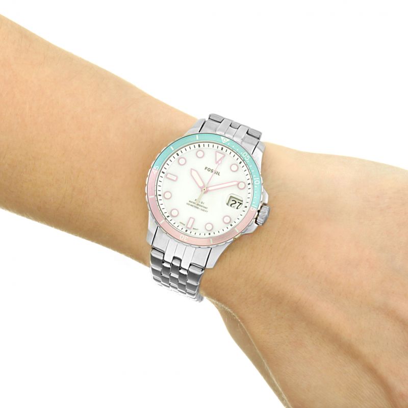 Fossil ES4741 นาฬิกาผู้หญิง FB-01 Three-Hand Date Stainless Steel Women's Watch