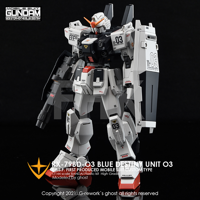 G-REWORK CUSTOM DECAL HG 1/144 RX-79BD-03 BLUE DESTINY UNIT 03