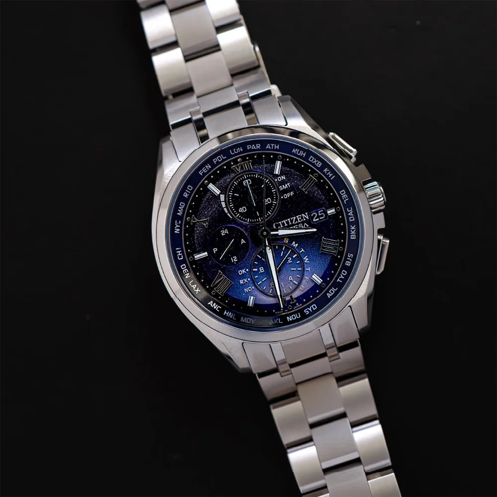 Citizen AT8240-66L นาฬิกาผู้ชาย Attesa Radio Controlled Titanium Eco-Drive Men's Watch