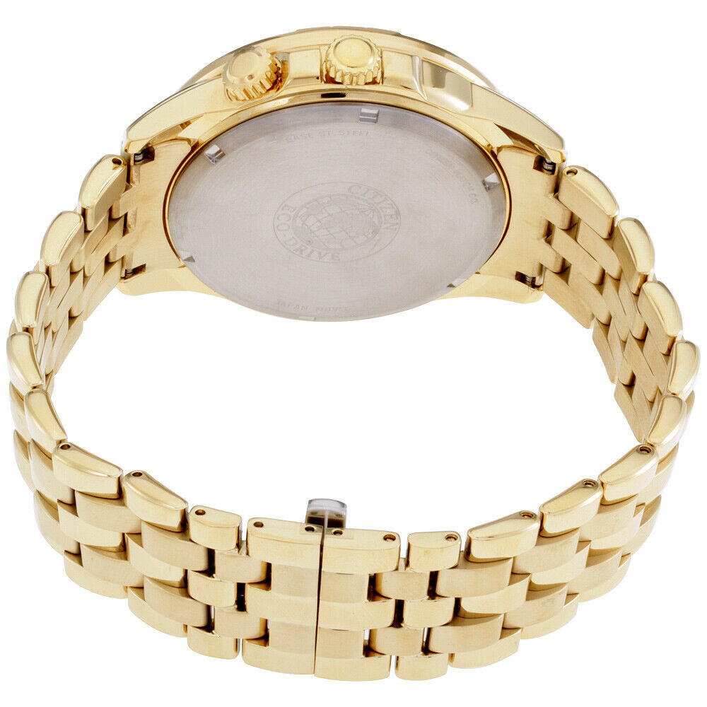 Citizen BU2082-56E นาฬิกาผู้ชาย Eco-Drive Calendrier 32 Diamond World Time Gold Men's Watch