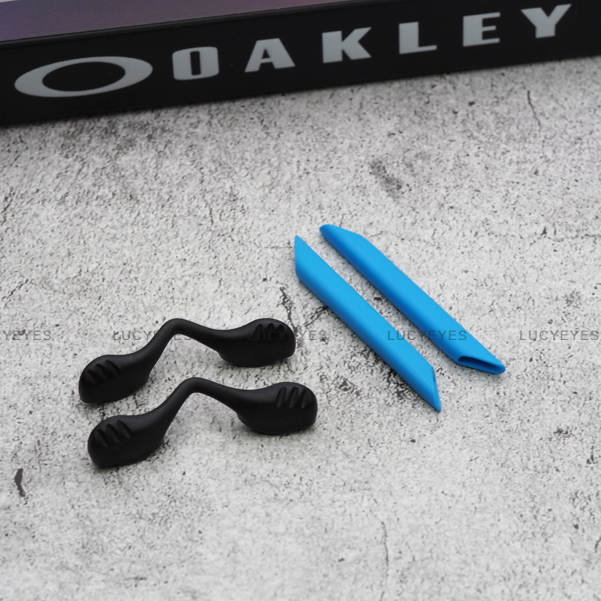 ชุดยางขาแว่น + แป้นจมูก OAKLEY OO9206, OO9181, RADARLOCK PATH สีฟ้า