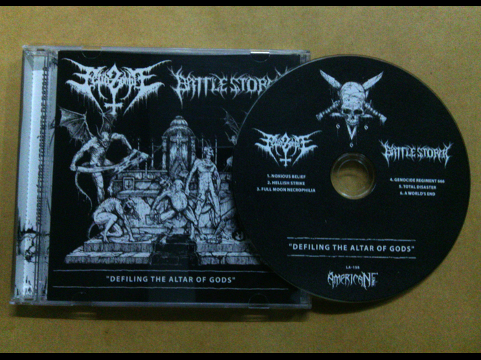 FETED ZOMBIE/BATTLESTORM'Defiling The Altar Of God' CD