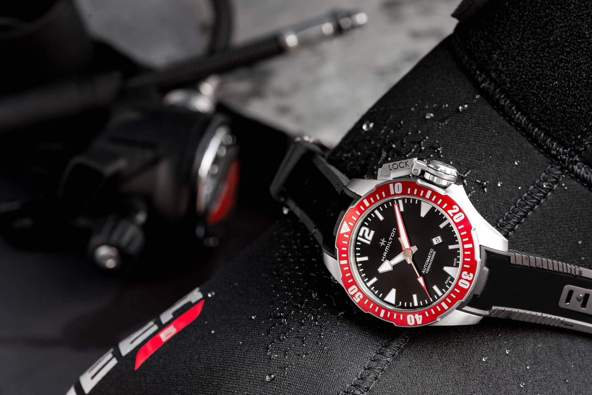 Hamilton H77725335 นาฬิกาผู้ชาย KHAKI NAVY FROGMAN AUTO Men's Watch