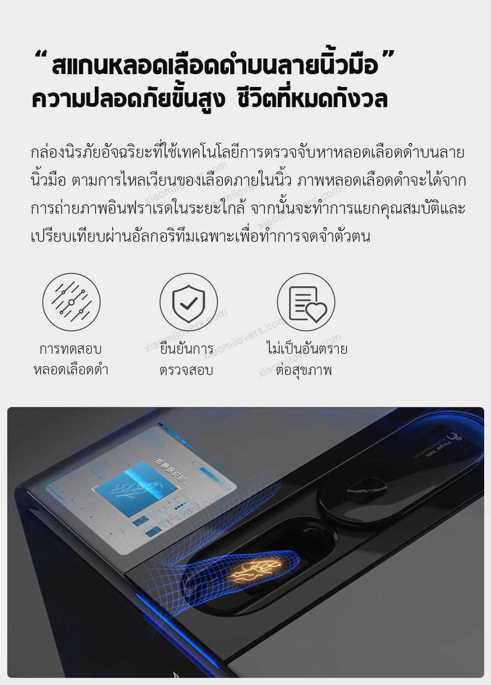 Xiaomi QIN Smart Safe Box - กล่องนิรภัยอัจฉริยะ (สีขาว บุบ มีรูป)