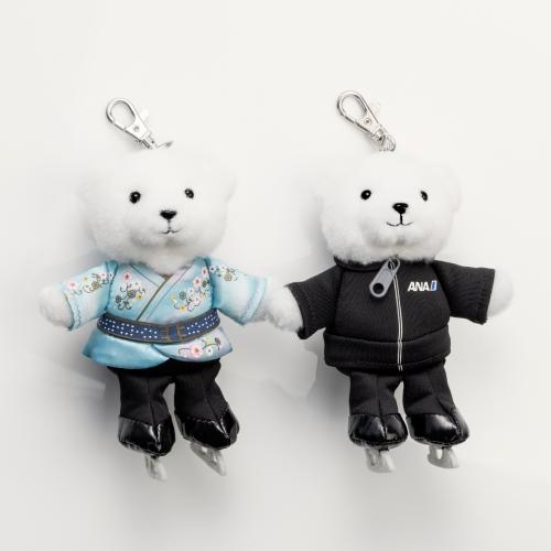 [PRE-ORDER] พวงกุญแจ ตุ๊กตาหมี หมียูซุ ฮานิว ยูซุรุ 2 ตัว ANA Hanyu Yuzuru Official Project 5th Set 2 pcs YUZU Flight Bear Keychain (Heaven and Earth) 羽生結弦 @YUZU フライトベアキーホルダー（天と地と）