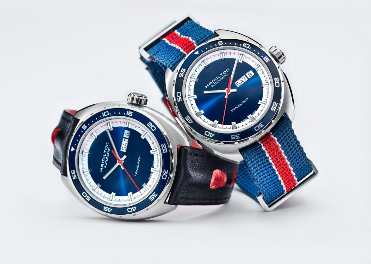 Hamilton H35405741 นาฬิกาผู้ชาย Hamilton รุ่น H35405741, American Classic Pan Europ Automatic Men's Watch
