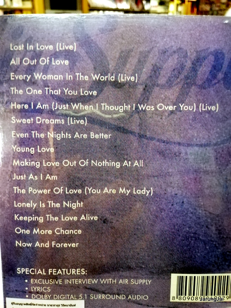 dvd air supply the difinitive dvd collection / lost in love live , all out of love dvd aps s inter