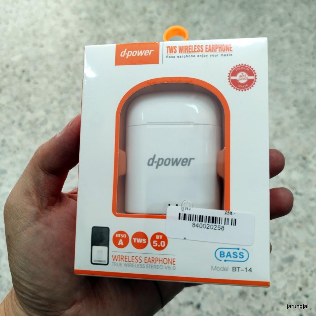 หูฟังบลูทูธ คุณภาพดี d-power tws wireless earphone bt-14