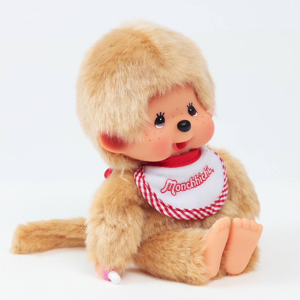 [PRE-ORDER] ตุ๊กตา ม่อนชิชิ ผู้ชาย ขนสีทอง ท่านั่ง Monchhichi Standard Sitting Beige Boy Size 18 cm モンチッチ スタンダードS ベージュ 男の子