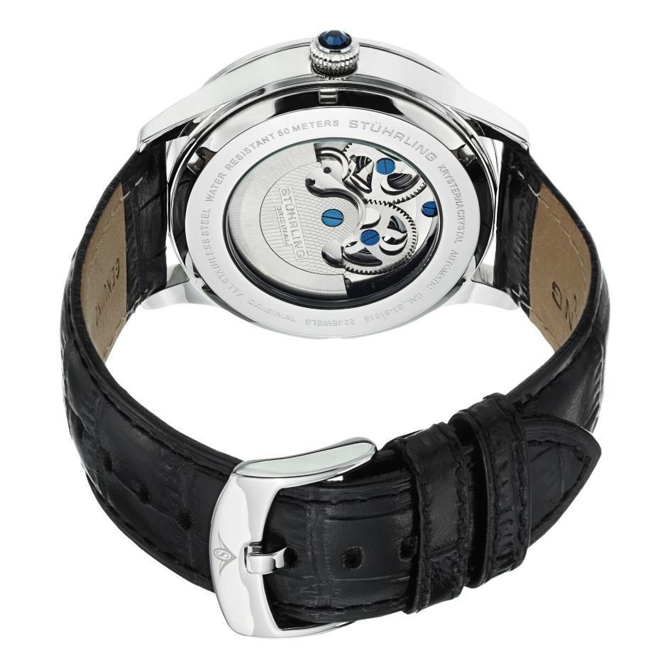 Stuhrling Original 571.33151 นาฬิกาผู้ชาย Stuhrling Original รุ่น 571.33151, Tempest II Automatic Skeleton Dual Time Men's Watch