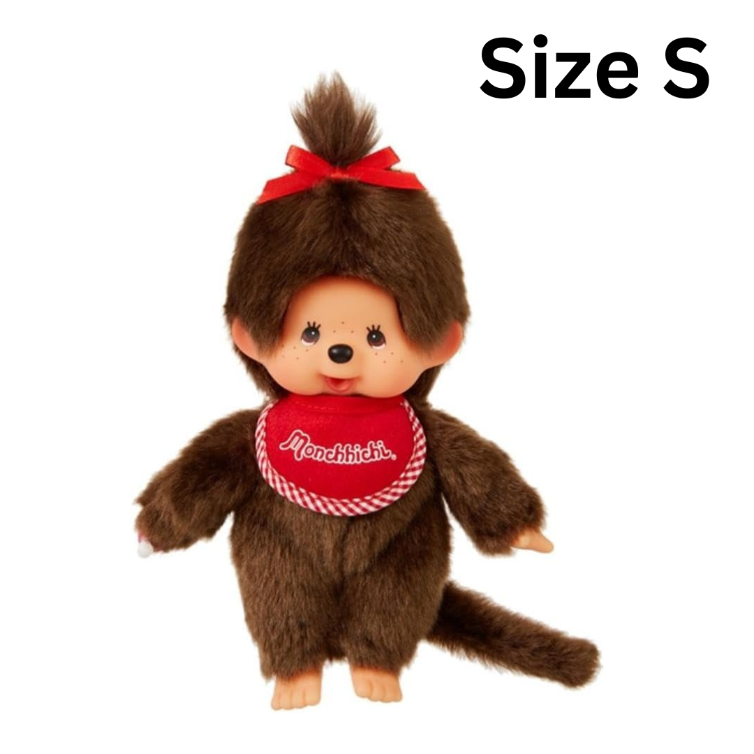[PRE-ORDER] ตุ๊กตา ม่อนชิชิ ออริจินอล หญิง 1 แกละ Size S Monchhichi Premium Standard Brown Girl นำเข้าจากญี่ปุ่น 251094