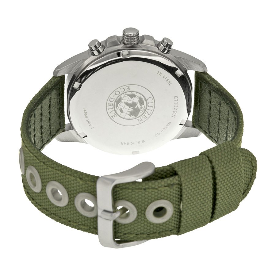 Citizen AT0200-05E นาฬิกาข้อมือผู้ชาย Eco-Drive Canvas Military Chronograph Men's Watch