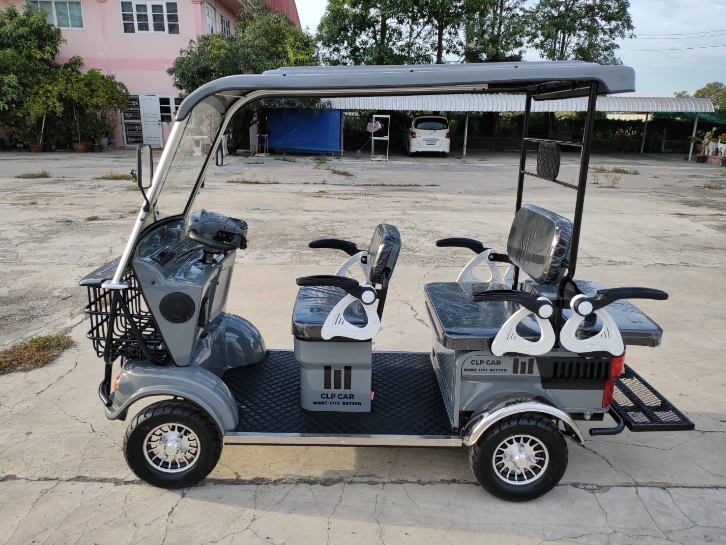 รถไฟฟ้า 4 ล้อ รุ่น M-01T 4-5 ที่นั่ง สีเทา