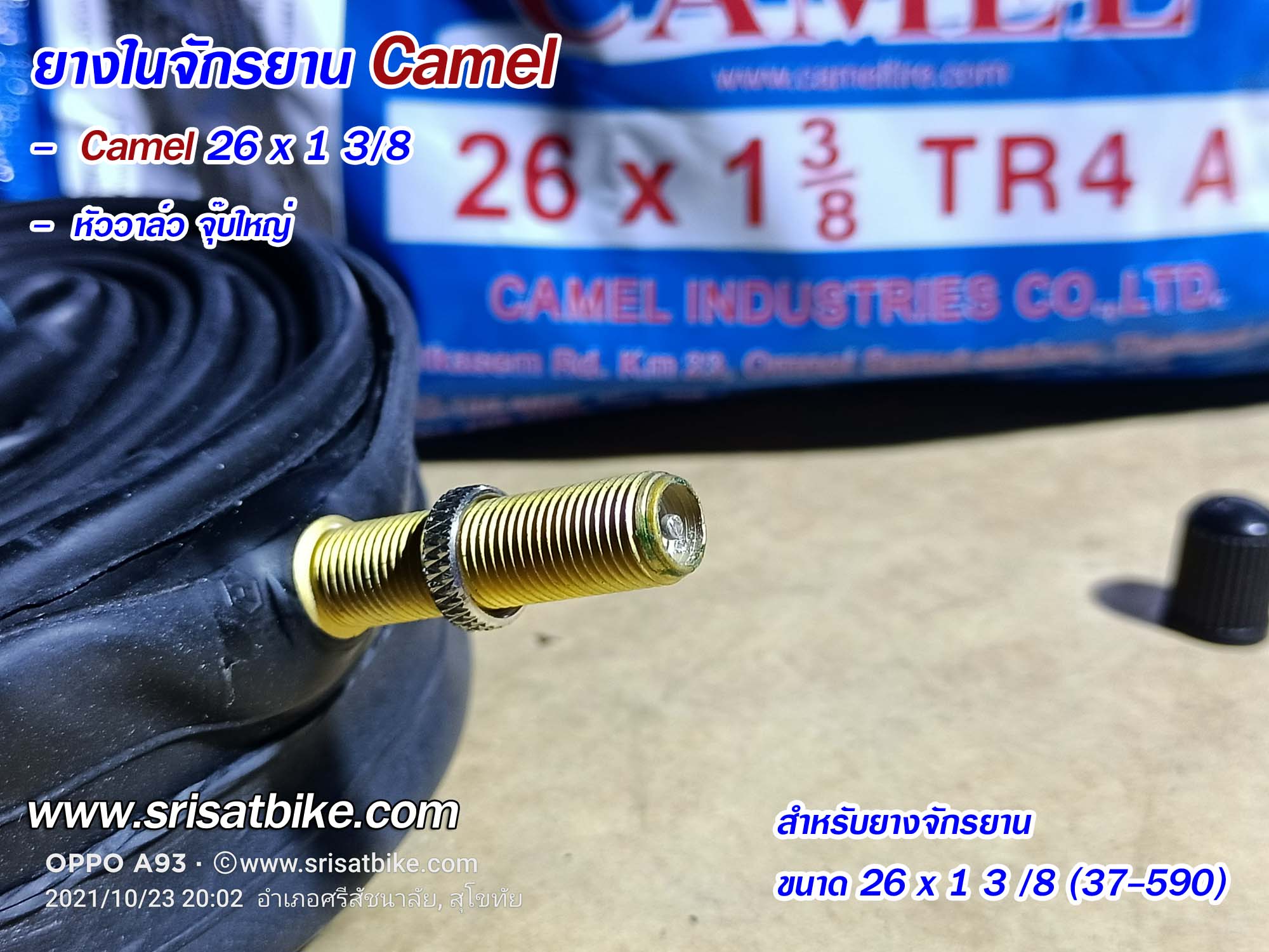ยางในจักรยาน 26 x 1 3/8 Camel (จุ๊บใหญ่)