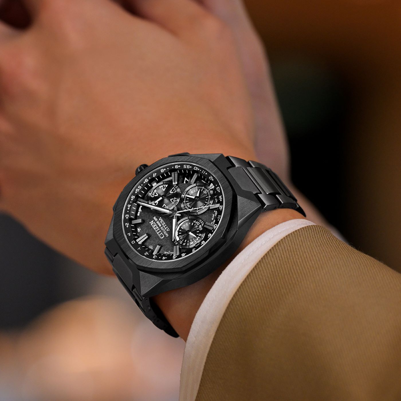 Citizen CC4105-69E นาฬิกาผู้ชาย Attesa Satellite GPS Titanium Eco-Drive Men's Watch