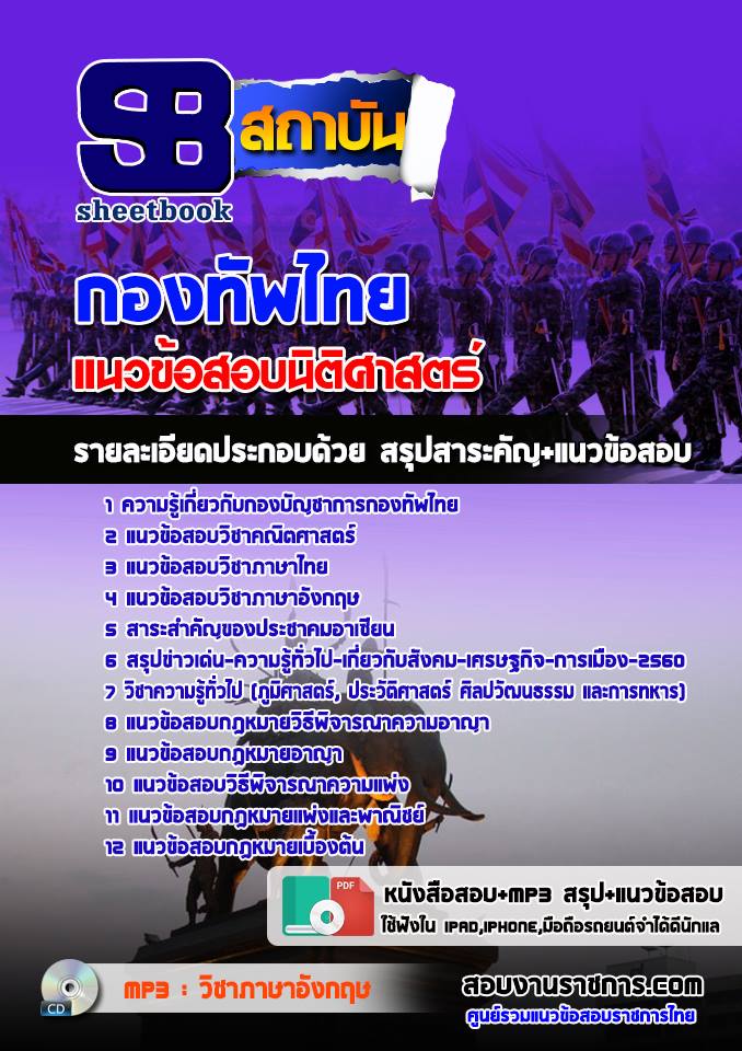 สรุปแนวข้อสอบกลุ่มตำแหน่งนิติศาสตร์ กองทัพไทย อัปเดตใหม่ 2567