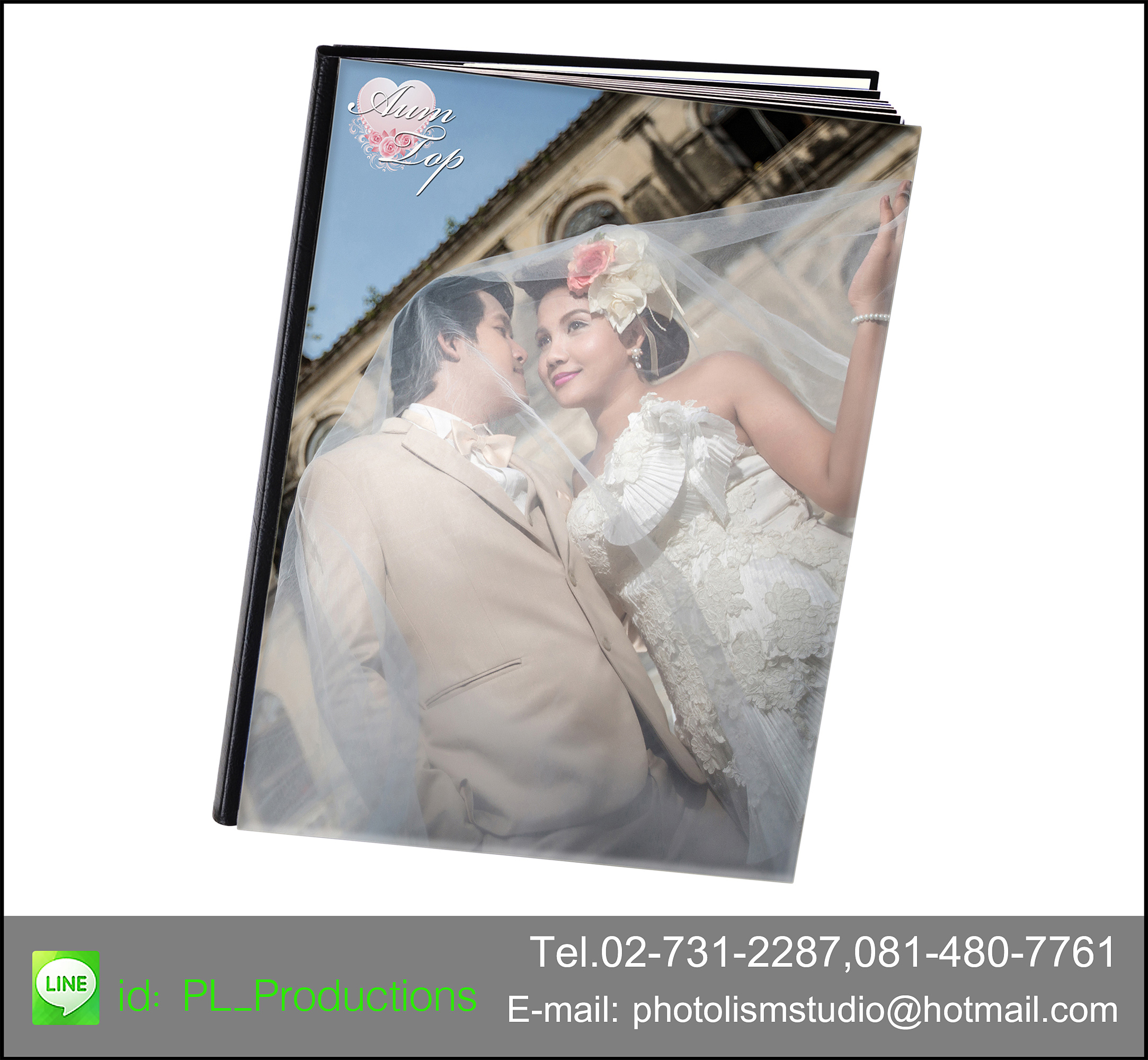 Album LCD ขนาด 8x 10 นิ้ว แนวตั้ง 20 หน้า ปกอะครีลิค
