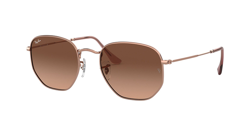 RayBan RB3548N 9069A5 HEXAGONAL FLAT LENSES