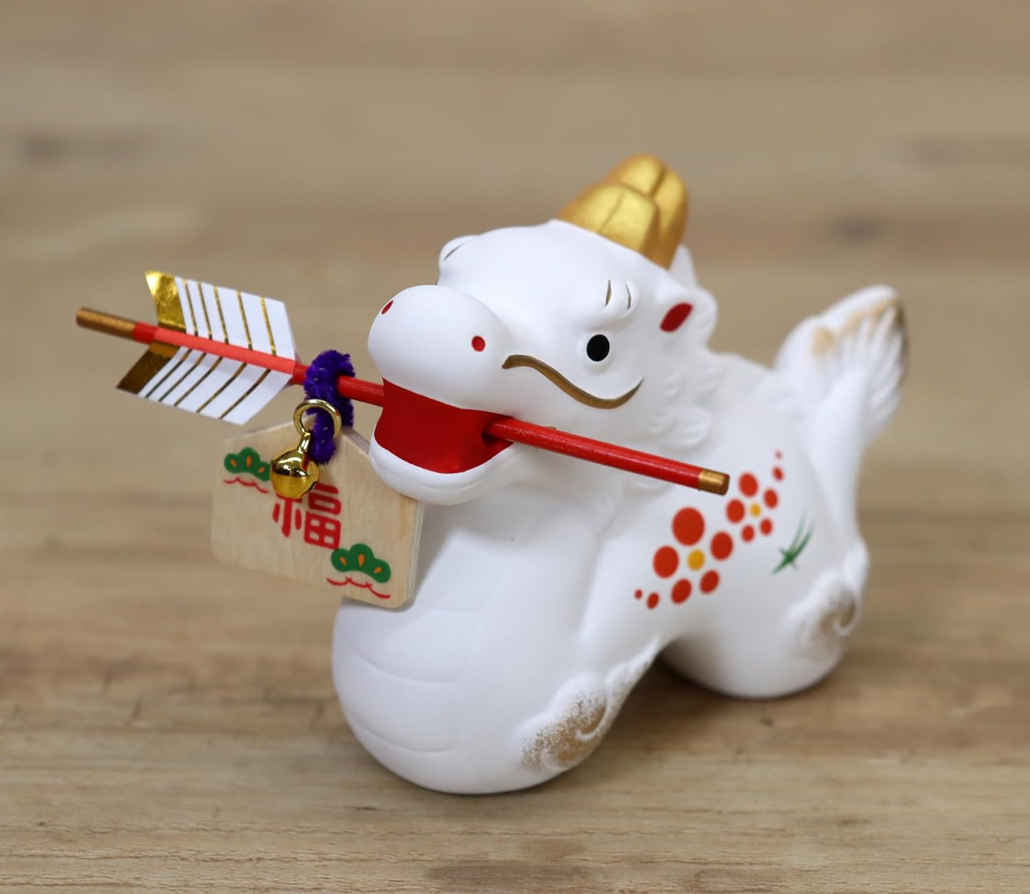 [PRE-ORDER] มังกรขาว คาบธนู แห่งความสำเร็จ ของมงคลญี่ปุ่น ฮวงจุ้ยโต๊ะทำงาน เสริมโชคลาภ ปีมังกร นำเข้าจากญี่ปุ่น Dragon Zodiac 2024