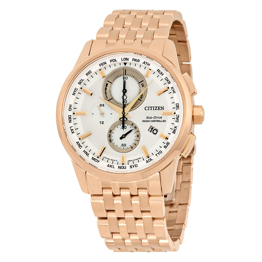 Citizen AT8113-55A นาฬิกาผู้ชาย Eco-Drive Radio Controlled Chronograph Perpetual Calender World Time Men's Watch